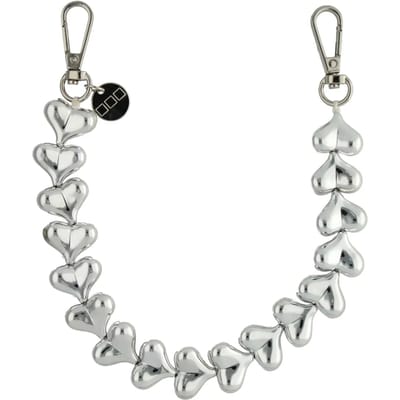 123watches Telefoonkoord Heart - zilver - zilver - Geschikt voor iPhone en andere smartphones