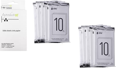 Improducts® Zelfklevend ZINK fotopapier - 100x vel / stuks 2x3 inch (7.6 x 5cm) zink papier