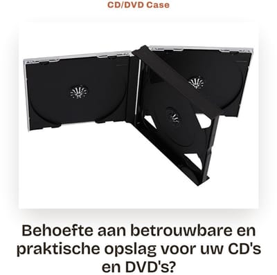 Dailygoods- CD Hoes 25 mm - CD Map - CD Opbergsysteem - CD Opbergmap - CD Hoesjes - Inclusief 2 Dubbele Invoegen - Cd Case