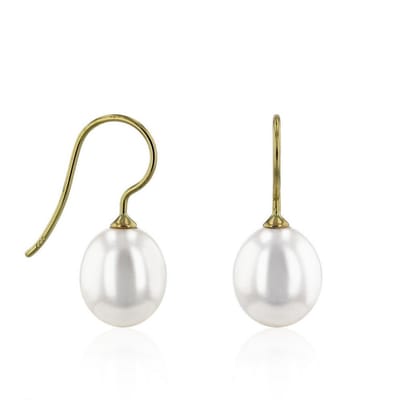 Luna-Pearls - 311.0684 - Oorbellen - Dames - 585 Geelgoud - Zoetwatercultuurparel
