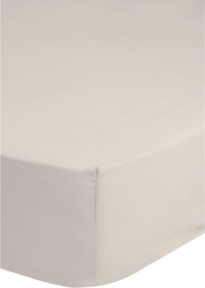 Good Morning hoeslaken effen kleur - Lits jumeaux 180x200 cm - Zand - 100% Katoen renforce
