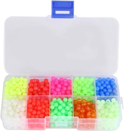 Glow Fish Kralen 1000 Stuks - Ronde Plastic Kralen voor Vissen, Vissersaccessoires en Buitenactiviteiten