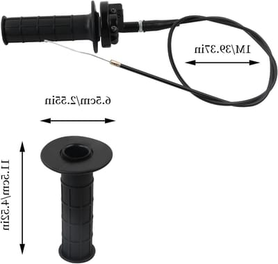 Motorfiets Accelerator Grip met 1 m Gaskabel, Geschikt voor de meeste Dirt Bikes en Pocket Bikes, Verbeterde Controle en Responsiviteit