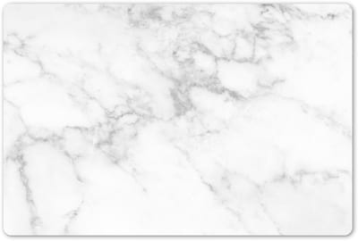 Placemats 45x30 cm - Placemat kunststof - 1 stuk - Marmer - Grijs - Wit - Marmerstructuur - Borden onderleggers - Decoratie voor op tafel - Keuken tafeldecoratie accessoires - Vinyl onderlegger - Tafelversiering