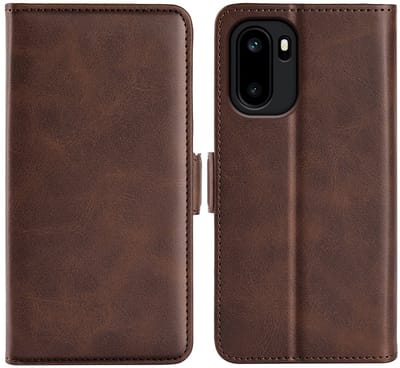 MobyDefend Hoesje - Geschikt voor OnePlus 15R - Luxe Wallet Book Case (Sluiting Zijkant) - Bruin