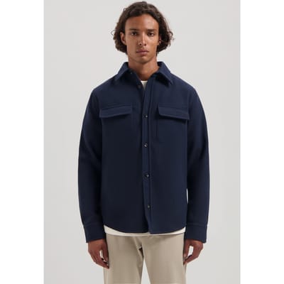 Dstrezzed Ds-ulrik Overshirt Dk. Navy Größe: S | Leichte Jacken Outlet | Herren | Blau