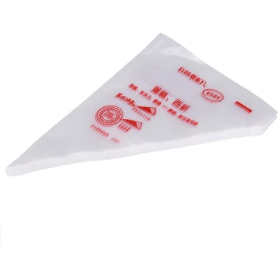 100 stuks Voedselkwaliteit Plastic Icing Spuitzakken Gebak Fondant Taart Decoreren Zak Gereedschap (L) Large white