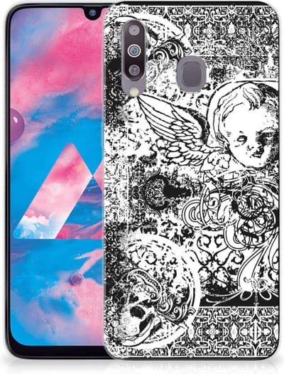 Silicone Back Case Samsung Galaxy M30 Skulls Angel