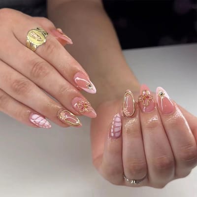 Dailygoods- Nepnagels Amandelvorm - 24 Stuks Plaknagels - Inclusief Gereedschapset - Herbruikbare Kunstnagels - Voor Thuisgebruik/Nagelsalon - Eenvoudige Toepassing