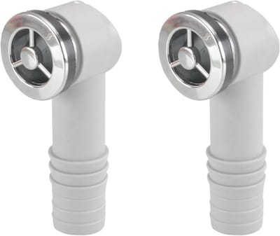 2 Pcs Basin Overflow Plug Ceramic Sink Overflow Adapter Round Supports, 36 x 36 mm, Made of Durable ABS Material, for - ShopVlot