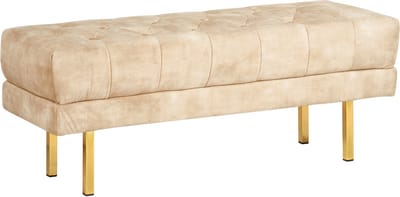 ROSEVILLE - Bankje - Beige - Fluweel