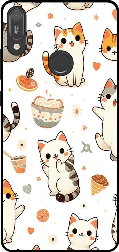 Smartphonica Telefoonhoesje Geschikt voor Huawei Y6 (2019) met katten opdruk - TPU backcover case cat design geschikt voor Huawei Y6 (2019)