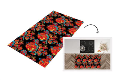Keukenloper - Loper keuken - Draak - Patronen - Oud en Nieuw - 120x60 cm - Keukenloper vinyl