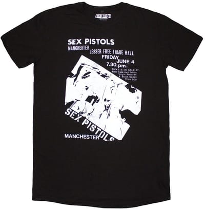 Sex Pistols - Manchester Flyer T-shirtjurk - S - Zwart