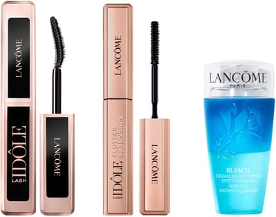 Lancôme Travel Size Mascara Duo | Oogmake-up Remover - Mini Lash Idôle Mascara Zwart & Mini Lash Idôle Flutter Extension Mascara Zwart & Bi-Facil Oog Make-up Remover 75ml