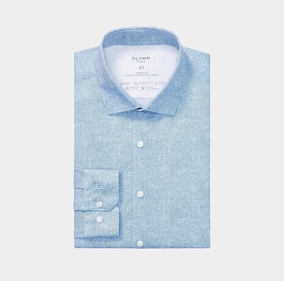 Olymp Business hemd lange mouw Blauw 251884-Hemden 251884/13