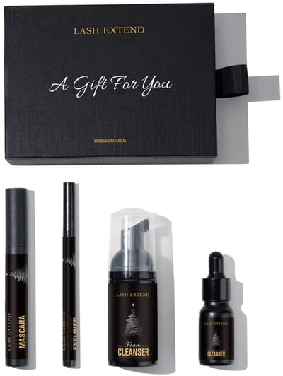 'A gift for you' Gift Box - Lash eXtend - Feestelijke kado doos met mascara, eyeliner, foam en cleanser voor wimperextensions