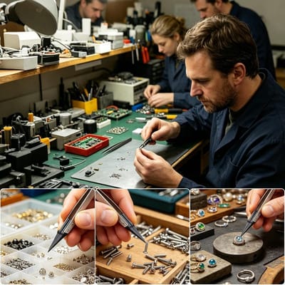 Elektronisch Pincet - Precisie Pincet - Kleine Onderdelen Hanteren - Antistatisch Ontwerp - 13 cm Lengte - Zilverkleurig