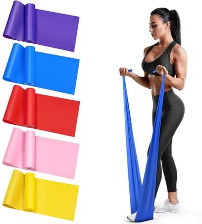 5-Delige TPE Weerstandsbanden Set - Elastische Oefenbanden voor Yoga, Pilates en Thuisoefeningen