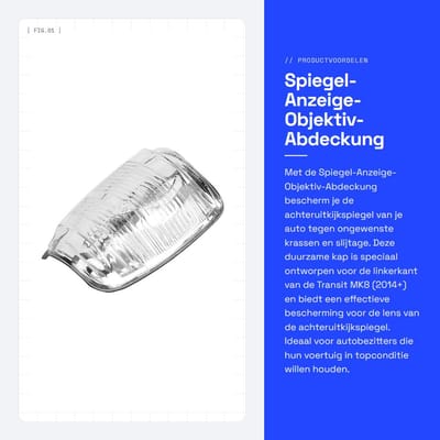 Dailygoods- Spiegel Achteruitkijkspiegel - Zijspiegelindicator - Lensvervanging - Bescherming tegen krassen - Voor Transit MK8 2014+ - Effectieve slijtagevermindering - Zijspiegel