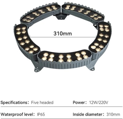 Milova Boomspot - Tuinverlichting - Verlichting buiten - 5 delen - Diameter 31cm - Warm wit licht