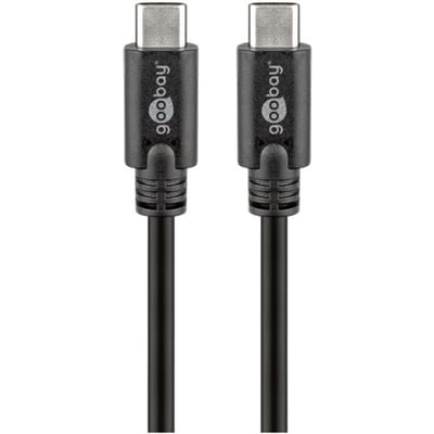 Goobay USB-C naar USB-C kabel - USB3.0 - tot 20V/3A / zwart - 1 meter