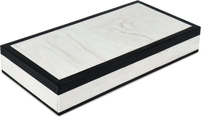 Decoratieve Opbergdoos - Sieradenkistje - Thuis Decoratie - Handgemaakt Hout - 30.5cm Lengte - Court