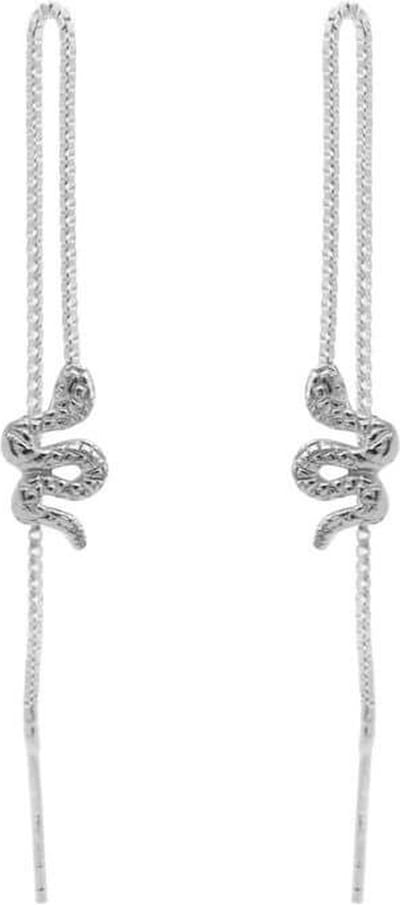 Karma Pull Through Doortrek Oorbellen Snake Zilver