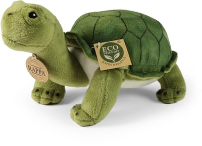 Rappa ECO knuffel schildpad 25 cm - realistische knuffel van recyclede PET flessen - groen