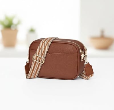 Maison Elara Elegante crossbody tas voor dames, compacte schoudertas met leren accenten
