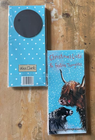Alex Clark Magnetic Notepad or To-Do list ~ Magnetisch Notitieblok Kerst 'Christmas Lists & Festive Thougts'