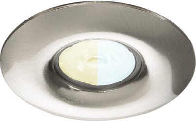 Inbouwspot Melker met Philips HUE White Ambiance - voor badkamer / overkapping / buiten - spot - Nikkel / mat - rond - IP65 - GU10 - Buitendiameter: 82MM - boorgat: 70-75MM - min. Inbouwdiepte: 70MM