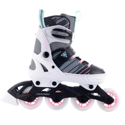 Tempish Systent Skeelers - Inline Skates - Verstelbaar - Kinderen - Wit/Zwart/Roze - Maat 37-40