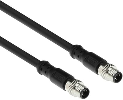 ACT Industrial 1,50 meter Sensor kabel M8A 4-polig male naar M8A 4-polig male, Ultraflex Xtreme TPE kabel, afgeschermd