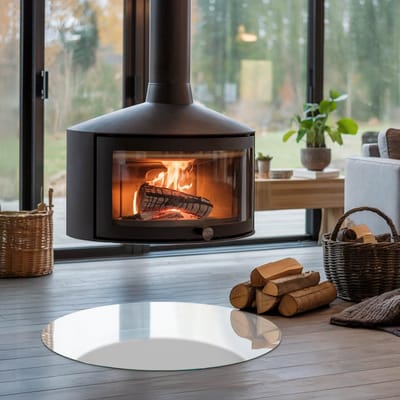 Coloray Vloerplaat Houtkachel - Plaat voor Onder Houtkachel - 70 cm x 70 cm - Open Haard Accessoires - Grijs Vloerplaat Kachel - Vloerplaat Voor Kachel - Plaat onder Houtkachel - Kachel Onderplaat - Plaat Kachel