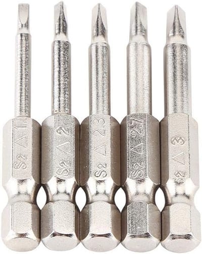 Driehoekige Schroevendraaierset - 5 Stuks S2 Stalen Bits voor Precisie Elektronica