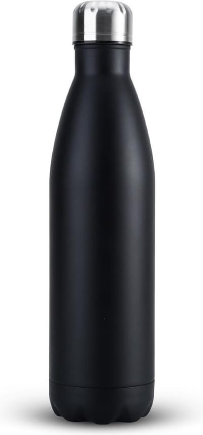 Intirilife vacuümkan in ZWART - 750 ml roestvrijstalen thermosfles Lekvrij, perfect voor koude en warme dranken op het werk, op reis, op de camping enz.