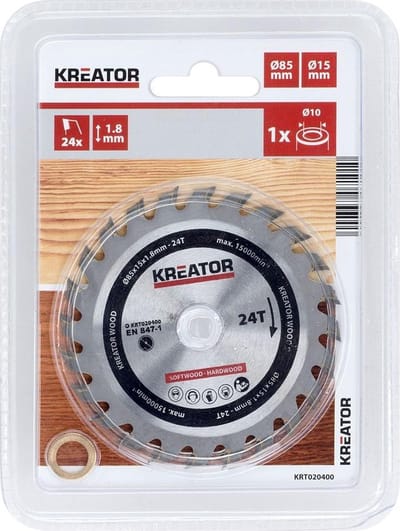 Kreator - Accessories - KRT020400 - Cirkelzaagblad - Ø 85x15x1,8mm 24T