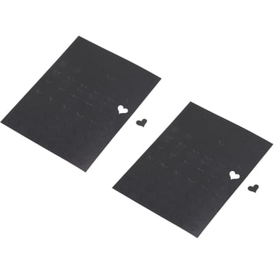 10 Vel Hartvormig Patroon Nagelprint Stencil Sticker DIY Holle Nagelstickers Sjabloon black