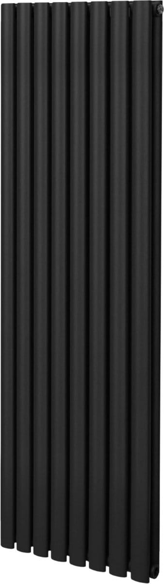 Ovale kolomradiator - zwart - 1600mm x 480mm - 5593 btu