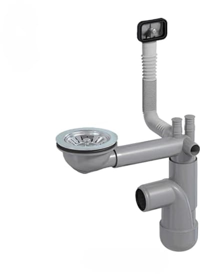 Dailygoods- Telescopische Sifon Ruimtebesparend - Flexibele Verlenging - Gerecycled Kunststof - Afvoergarnituur - Magnetische Afdekking - Slimme Oplossing - Afvoersysteem