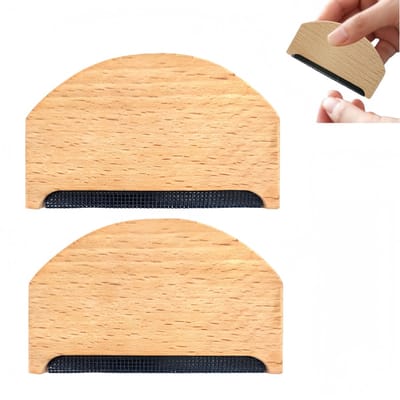 2 stuks - Kasjmier Kam - Wolkam - Cashmere kam - Pluizenverwijderaar - anti-pilling kam - voor kleding, truien, wollen kleding - 7.7×4.5cm