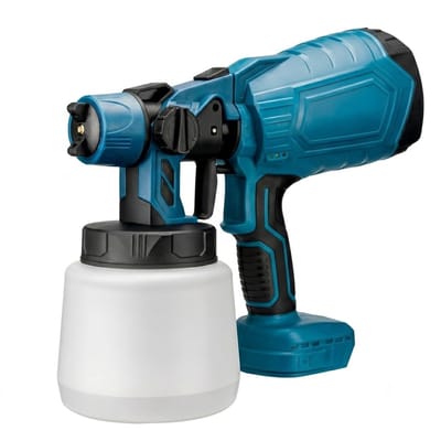 Jensaro Accu Verfspuitpistool 18V - Elektrische Verfspuit HVLP - 1000ml Verfreservoir - Inclusief 2 Grote Accu’s - Blauw