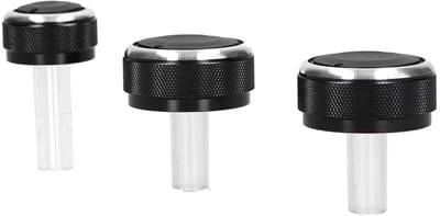 Airconditioningknop Set - Klimaatregeling Knoppen - Voertuiginterieur Upgrade - Duurzame Aluminiumlegering - 3 Stuks - Zwart