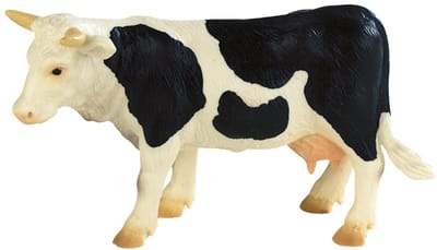 Bullyland 62609 – Speelfiguur en verzamelfiguur Koe Fanny zwart/wit – ca. 10 cm – levensecht en detailrijk vormgegeven – ideaal als educatief speelfiguur en klein cadeautje voor kinderen vanaf 3 jaar.