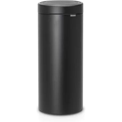 Brabantia Afvalbak Touch Bin - Staal - Mineral Moonlight Black - 29.5x32x72cm - 30l