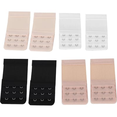 8 Pièces Sangle d'Extension de Soutien-Gorge pour Femmes Extensible Bande d'Extension de Soutien-Gorge 3 Rangs Extenseur de Soutien-Gorge pour Dames