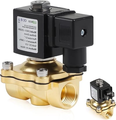 12V DC Elektrische Messing Solenoïde Ventiel G1" voor Water DN25 0-10 Bar - Normaal Gesloten NC Directe Actie, Ideaal voor Irrigatie en Waterbeheersystemen