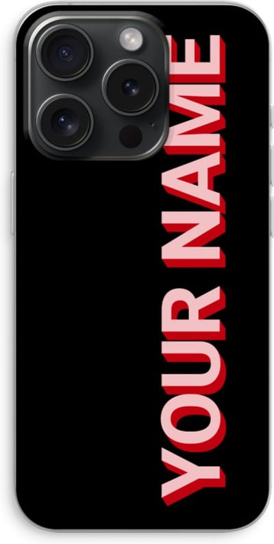 Gepersonaliseerd - Case Company® - Hoesje geschikt voor iPhone 15 Pro hoesje - Namecase - Soft Cover Telefoonhoesje - Bescherming aan alle Kanten en Schermrand