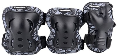 Tempish Skate Beschermset Volwassenen - Knie Elleboog Pols - Zwart - Maat S